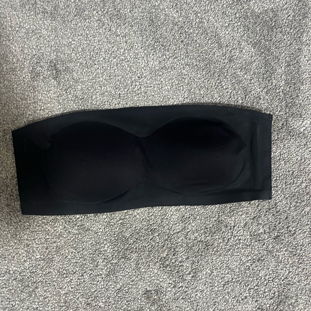Seamless Strapless Bandeau Bra - Black